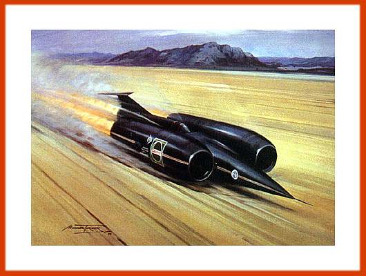 Poster Druck Bild Thrust SSC Speed Weltrekord mit Andy Green Richard Noble Autogramm Singatur Foto Buch 