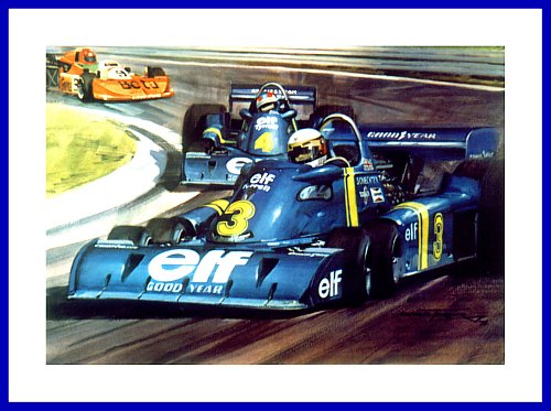 Poster 6 Rad Tyrell P 34 Formel 1 Sieg Anderstorp Scheckter o Autogramm