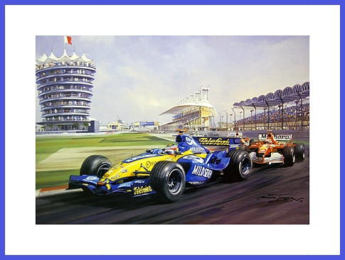 Poster Fernando Alonso F1  Renault Weltmeister 2005