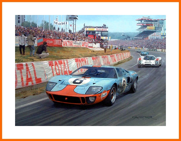 Ford GT40 POSTER 1969 Ickx Oliver Sieg Le Mans