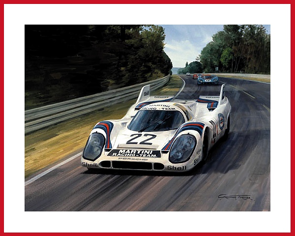 Poster Le Mans 1971 Sieg Porsche 917 Martini Racing Team