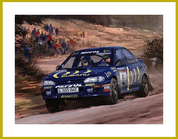 Colin McRae RAC Rallye POSTEr Subaru Impreza 555 WRC