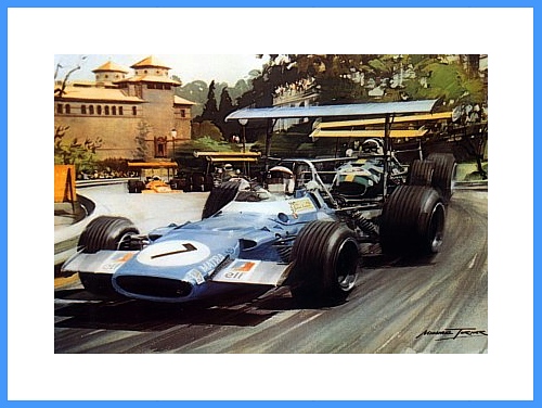 Jackie Stewart Barcelona Matra Ford MS 1969 Poster