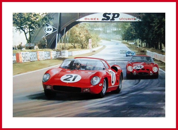 Le Mans Sieg 1963 Poster Ferrari 250 GTO