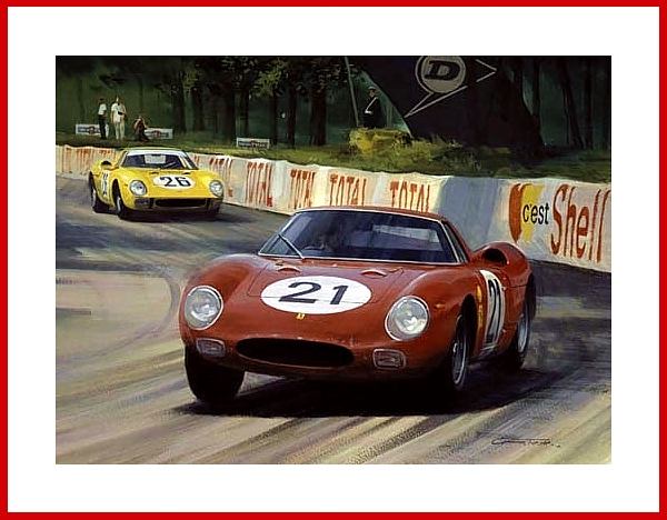 Jochen Rindt Poster Le Mans 1965 Sieg Ferrari 275 LM