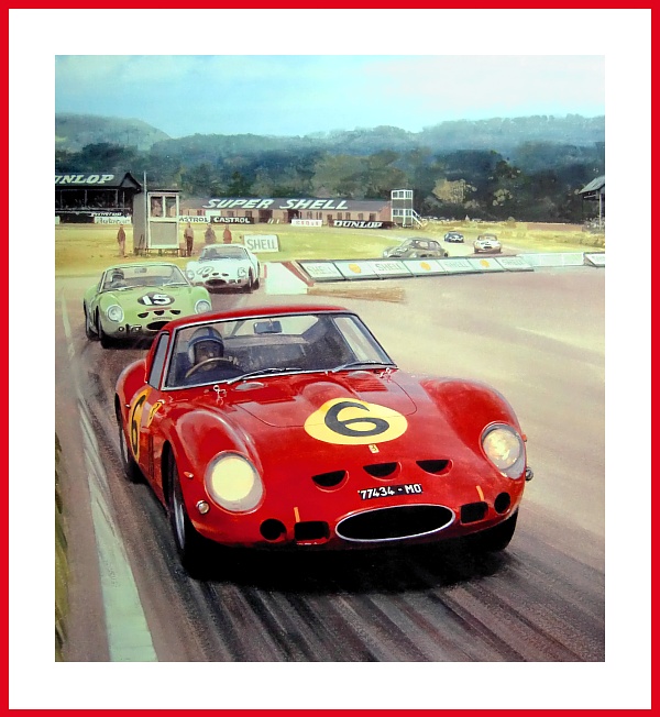 Ferrari 250 GTO Goowood T7 1962 Poster John Surtees 