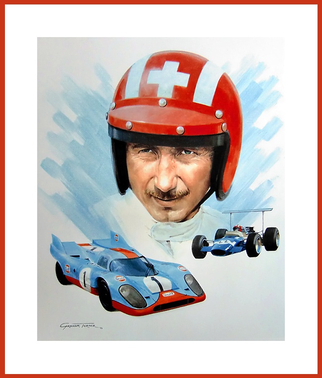 Portrait Poster Jo Siffert Porsche 917 Lotus 49