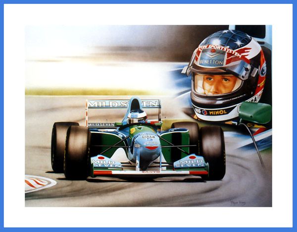 Schumi Potrait Formel 1 Benetton 1994 1995 Poster