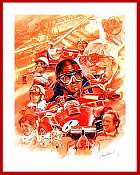 Ferrari F1 Weltmeister Collage Poster