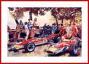 Lotus 49 Monaco Gold Leaf Team Lotus 1968 Poster Druck