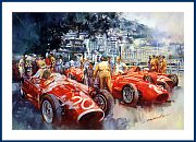 Maserati Team Poster Box Monaco 1956