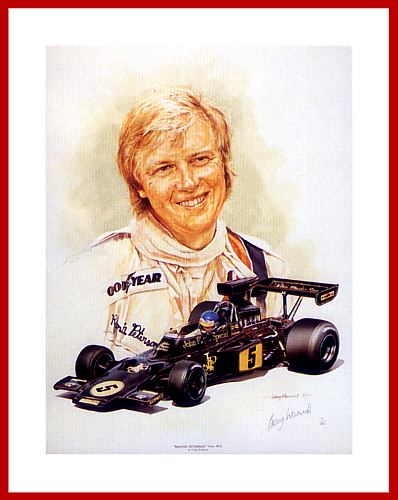 Poster Portrait Ronny Peterson JPS Lotus 72