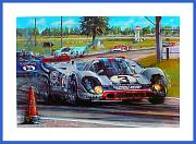 24 h of Sebring 1971 Porsche 917 K Druck Bild Elford Larousse