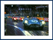 Aston Martin DBR 1 Le mans Poster Kunst Druck Shelby Salvadort Autogramm