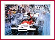 Beltoise BRM V12 Sieg Monaco 1972 Kunst Druck