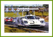 Kunstdruck Chaparral 2F Sieg 1967 Brand Hatch signiert Jim Hall Phil Hill