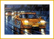 Corvette C5-R Poster victory Le Mans 2001 handsigned
