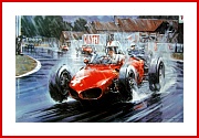 POSTER F1 1961 Wolfgang von Trips Ferrari Dino 156 