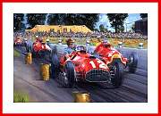 Ferrari erster F1 Grand Prix Sieg 1951 Druck Autogramm Frolan Gonzales