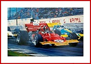 Emerson Fttipaldi POSTER Lotus 72 Gold Leaf Formel1 1970 GP Brasil