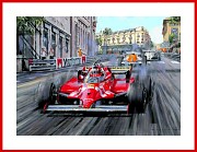 POSTER Gilles Villeneuve Ferrari 126 CKTurbo Monaco 1981