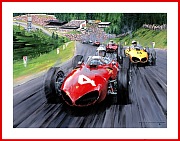 Phil Hill Graf von Trips POSTER  Spa Grand Prix 1961