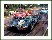 Poster Le Mans 1953 Jaguar C Type Moss P2