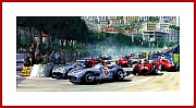 Mercedes Ferrari Maserati Poster Start GP Monaco 1955