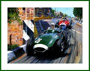 Poster Moss 1957 Vanwall F1 GP Pescara