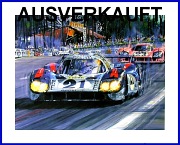 Poster  Porsche 917 Martini Langheck 24h Le Mans 1971