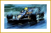 Ayrton Senna 1985 Estoril  JPS Lotus Sieg 1  Poster