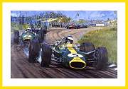 Jim Clark Lotus 49 Cosworth Sieg Zandvoort 1967 Poster Bild