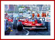 Jody Scheckter POSTER Autogramm 1979 F1 Ferrari T4 Monte Carlo