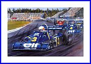 Jody Scheckter 6 Rad Tyrell P34 Kunst Druck Poster