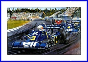 Jody Scheckter Poster 6 Rad Tyrell P 34 Sieg Anderstorp