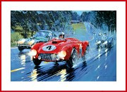 Le Mans 24h 1954 POSTER Ferrari 375 Plus Bristol Gordini 