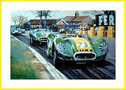 Lister Jaguar 1957 Poster Art print