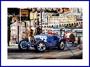 Monaco 1930 Grand Prix Poster Bugatti 35B