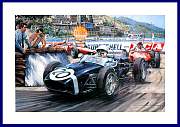 Formel 1 Monaco Grand Prix 1961 POSTER Lotus Moss  Rob Walker Autogramm