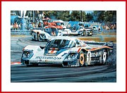 Porsche 962 Domination Le Mans 1982 Poster singiert Bell