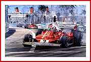 Clay Regazzoni Sieg POSTER 1976 Ferrari 312 Formel 1