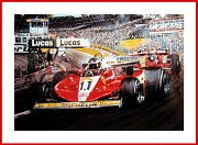 Carlos Reutemann Autogramm Ferrari 312 T3 F1 1978 Bild Poster Druck