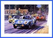 1964 Daytona Cobra Le Mans POSTER Kunst Autogramm Carroll Shelby