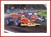 Jochen Rindt Poster Formel 1 Hockenheim 1970 mit Autogrammen