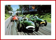Vanwall Formel 1 Poster British Racing Green Sieg Monza 1957