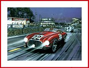Victorious Debut Poster Le Mans Ferrari MM 166