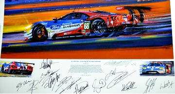 Ford GT V6 Chip Ganassi Le Mans 2016 Sieg Poster