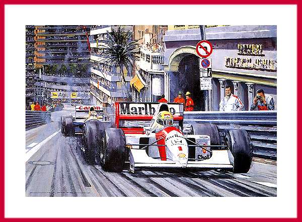 Poster Bild  Monaco Maestro 1992 Formel 1 Ayrton Senna Sieg Bild