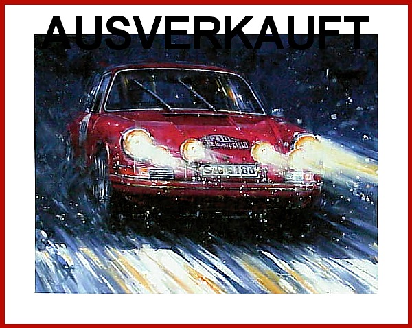 Porsche 911 S 1968 Poster Rallye Monte Carlo Sieg