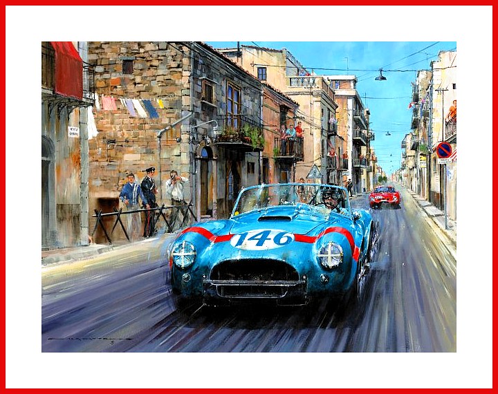 AC Shelby Cobra 289 CSX Poster Targa Florio 1964 Dan Gurney